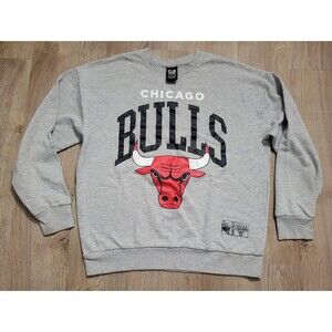 Nba Ultra Game Chicago Bulls Basketball crewneck sweatshirt gray Men's small